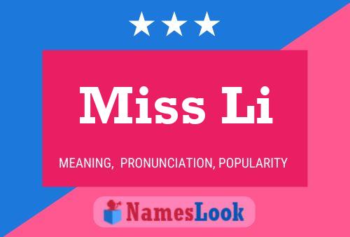 Affiche de nom Miss Li