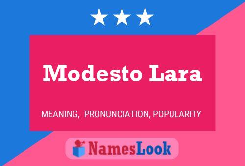 Affiche de nom Modesto Lara