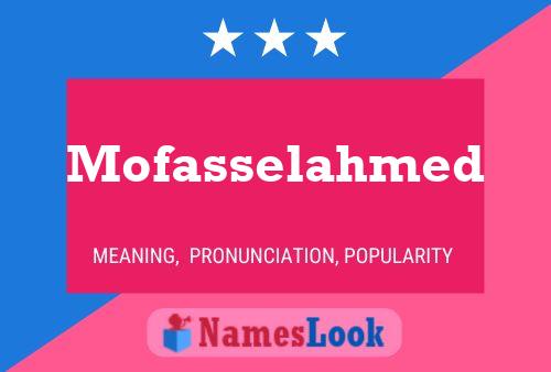 Affiche de nom Mofasselahmed