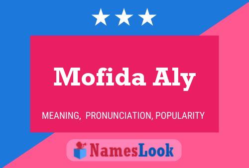 Affiche de nom Mofida Aly