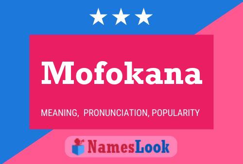 Affiche de nom Mofokana