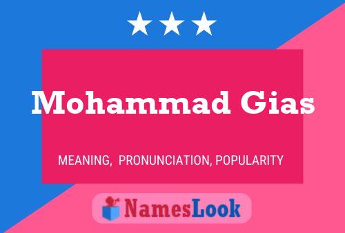 Affiche de nom Mohammad Gias