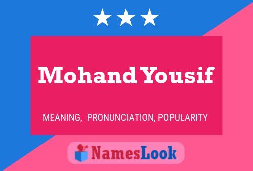 Affiche de nom Mohand Yousif