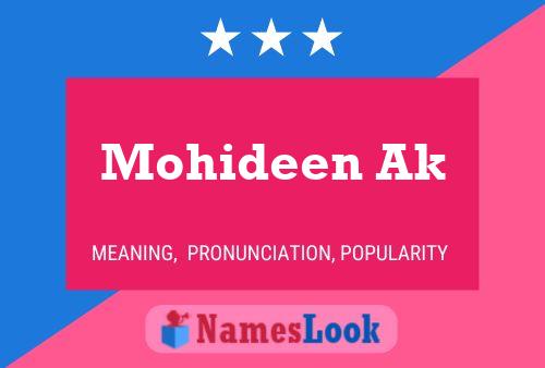 Affiche de nom Mohideen Ak