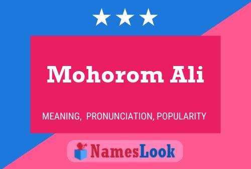 Affiche de nom Mohorom Ali