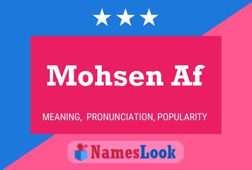 Affiche de nom Mohsen Af