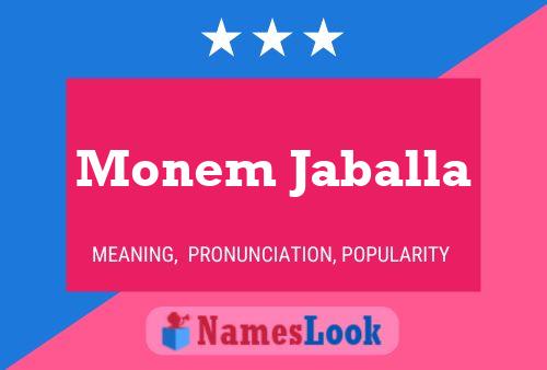 Affiche de nom Monem Jaballa