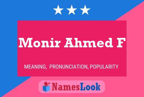 Affiche de nom Monir Ahmed F