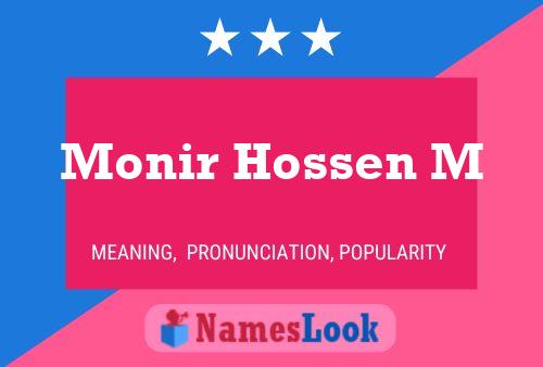 Affiche de nom Monir Hossen M