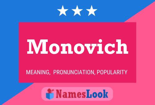 Affiche de nom Monovich