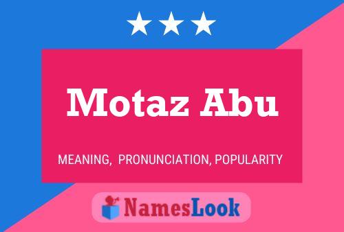 Affiche de nom Motaz Abu