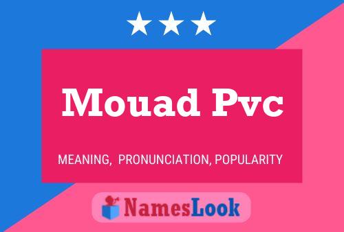 Affiche de nom Mouad Pvc