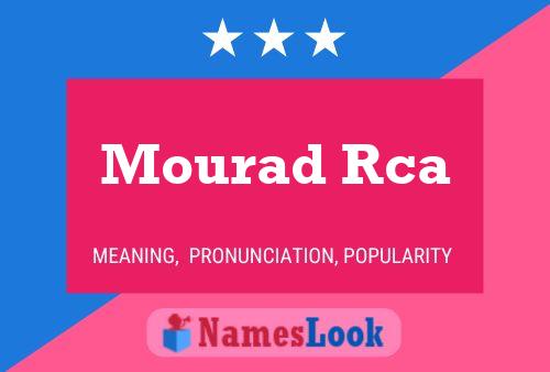 Affiche de nom Mourad Rca