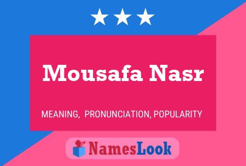 Affiche de nom Mousafa Nasr