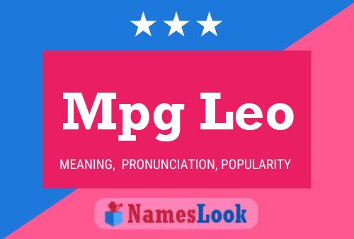 Affiche de nom Mpg Leo