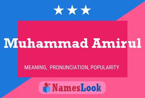 Affiche de nom Muhammad Amirul