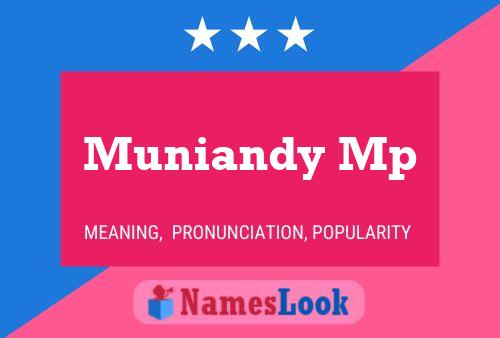 Affiche de nom Muniandy Mp