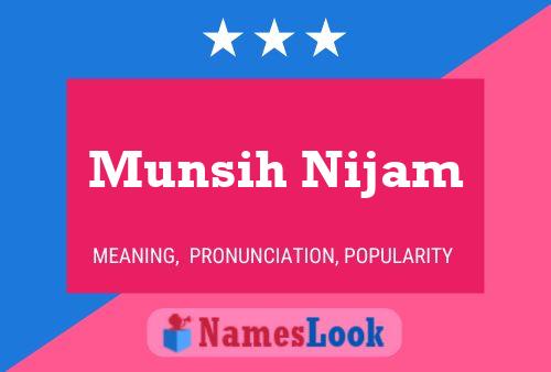 Affiche de nom Munsih Nijam