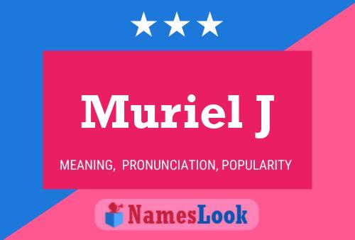 Affiche de nom Muriel J