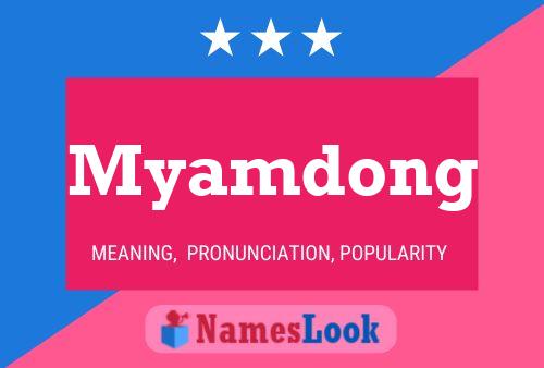 Affiche de nom Myamdong