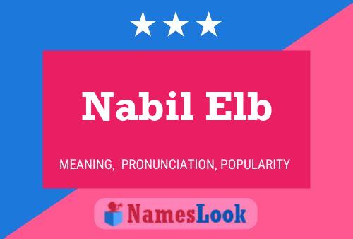 Affiche de nom Nabil Elb