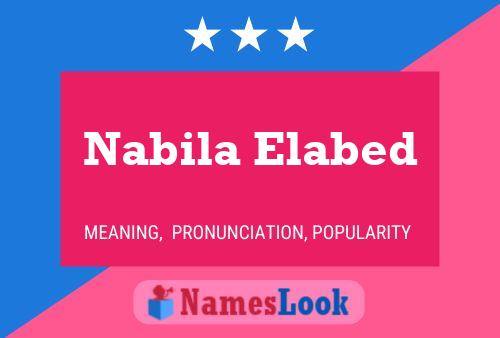 Affiche de nom Nabila Elabed