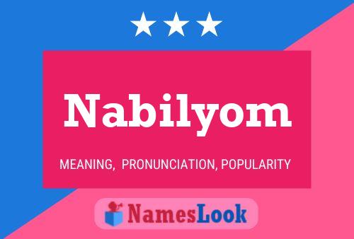 Affiche de nom Nabilyom