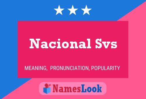 Affiche de nom Nacional Svs