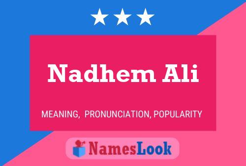 Affiche de nom Nadhem Ali