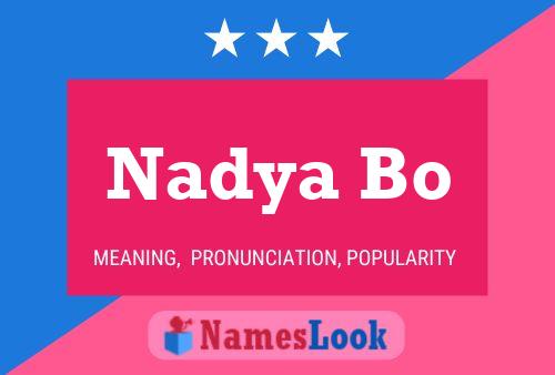 Affiche de nom Nadya Bo