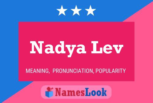 Affiche de nom Nadya Lev