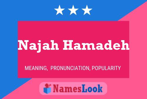 Affiche de nom Najah Hamadeh