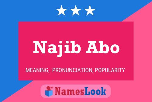 Affiche de nom Najib Abo