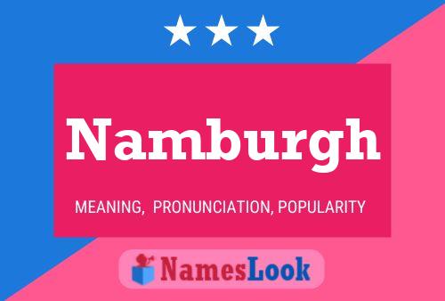 Affiche de nom Namburgh