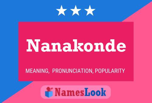 Affiche de nom Nanakonde