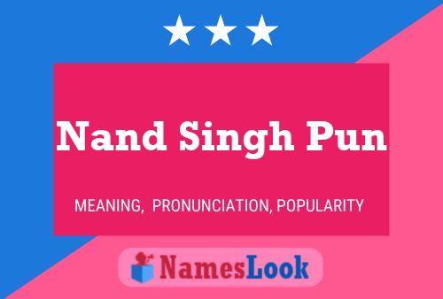 Affiche de nom Nand Singh Pun