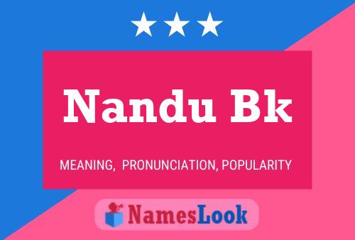 Affiche de nom Nandu Bk