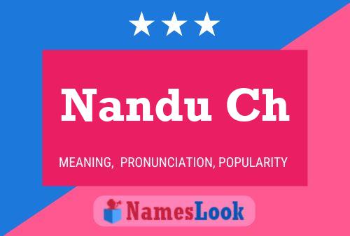 Affiche de nom Nandu Ch