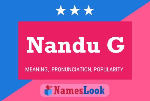 Affiche de nom Nandu G