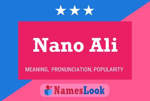 Affiche de nom Nano Ali