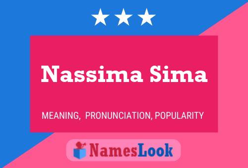 Affiche de nom Nassima Sima