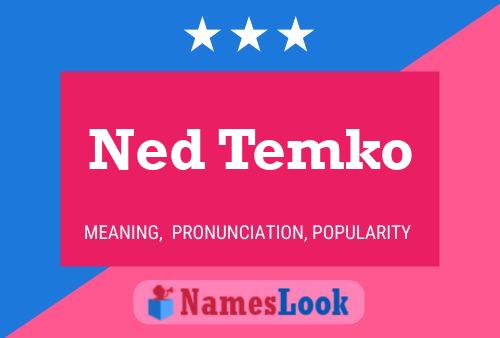 Affiche de nom Ned Temko