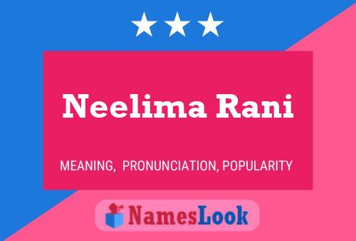 Affiche de nom Neelima Rani