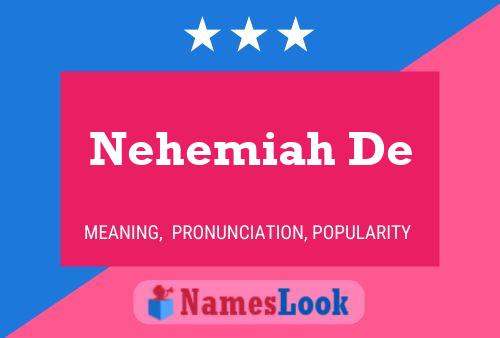 Affiche de nom Nehemiah De