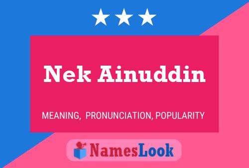 Affiche de nom Nek Ainuddin