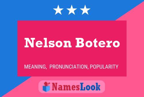 Affiche de nom Nelson Botero