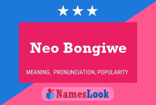 Affiche de nom Neo Bongiwe