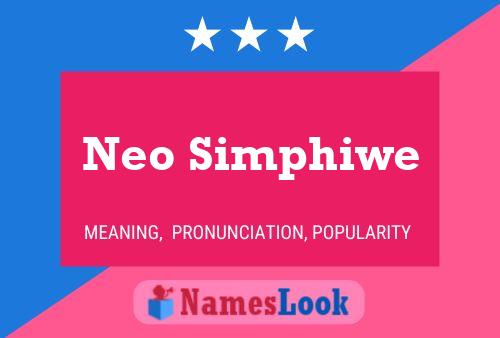 Affiche de nom Neo Simphiwe