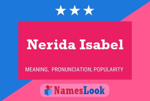 Affiche de nom Nerida Isabel