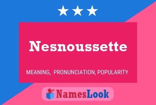 Affiche de nom Nesnoussette